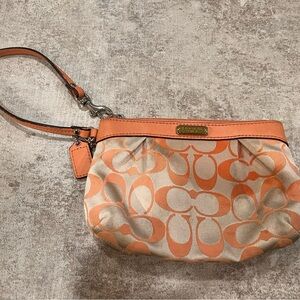 Coach Pink and Cream Clutch